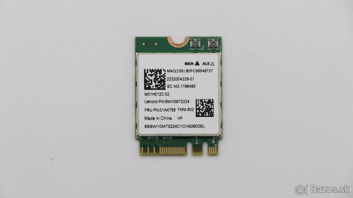 Predám internú wifi 5 kartu realtek 8822BE