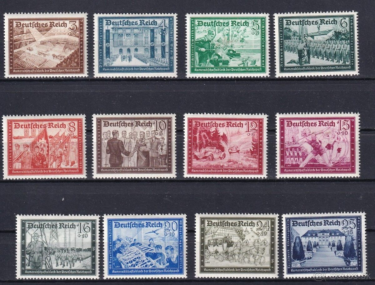 Ríša - č.702-713 Kamerád. s lepom , mastné nálepky (čítajte
