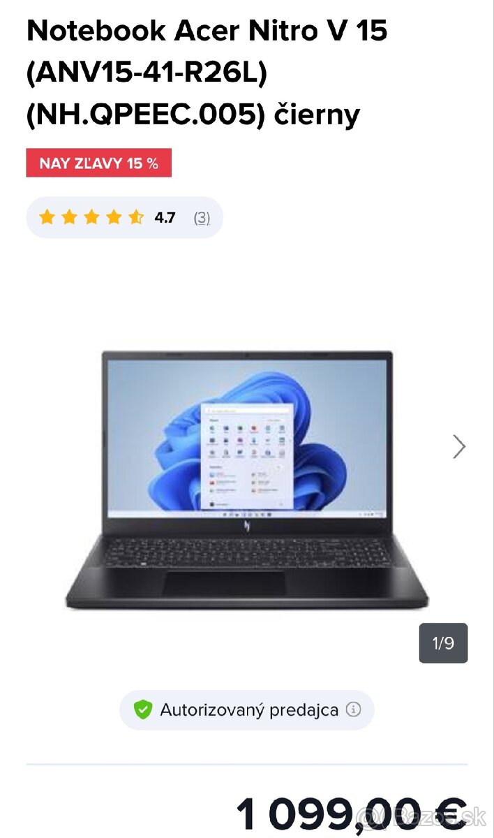 Notebook Acer Nitro V 15