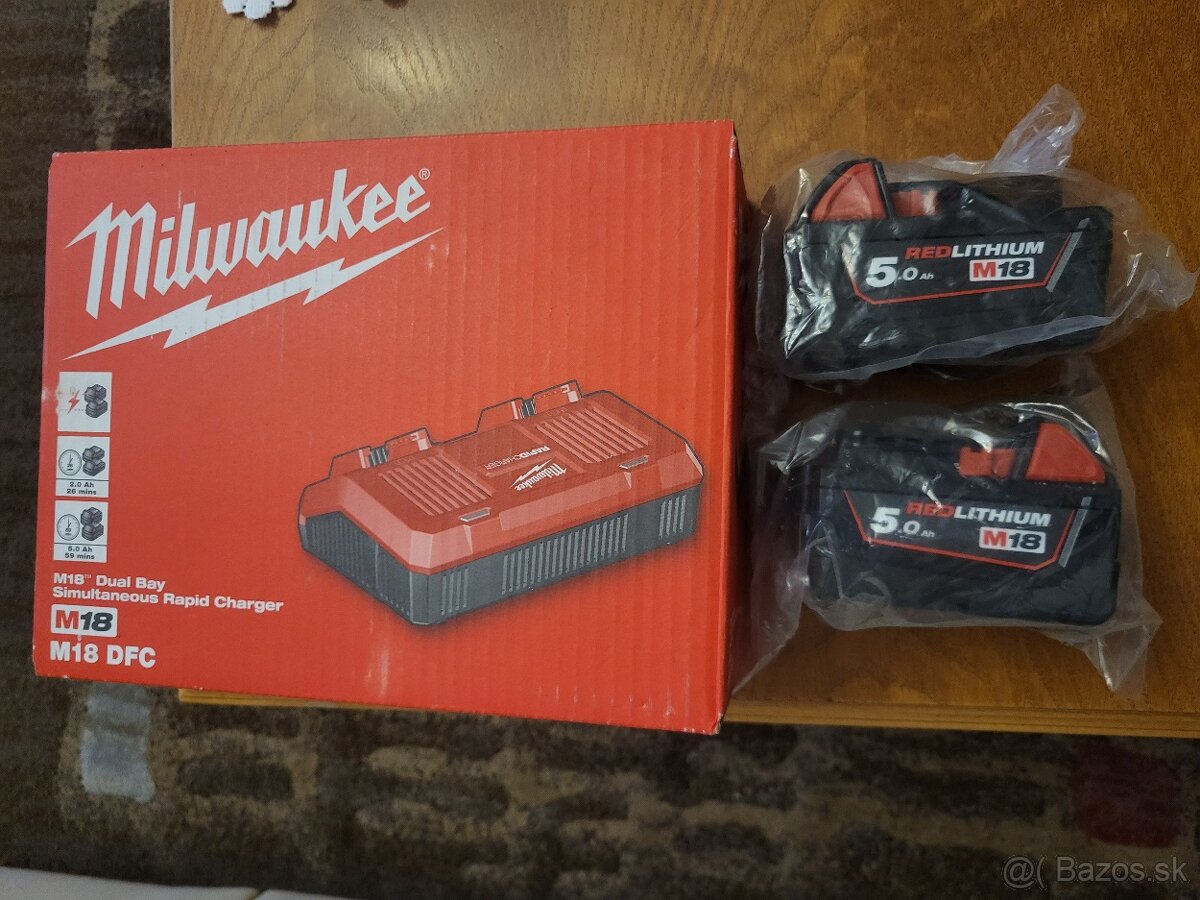 Milwaukee rýchlo  nabijacka m18 +2 baterky