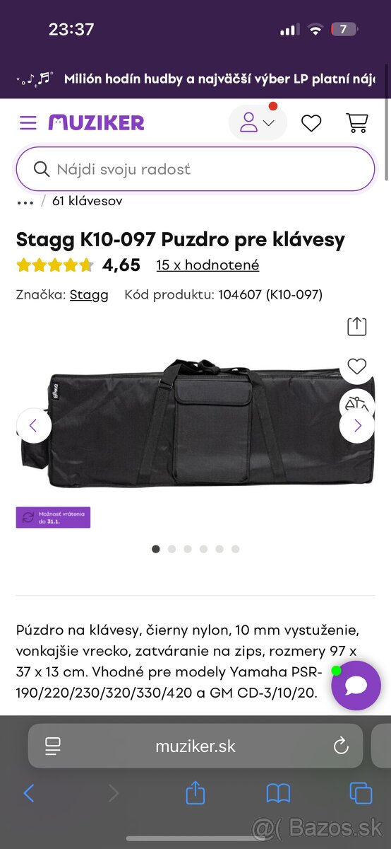 Puzdro na klavesy