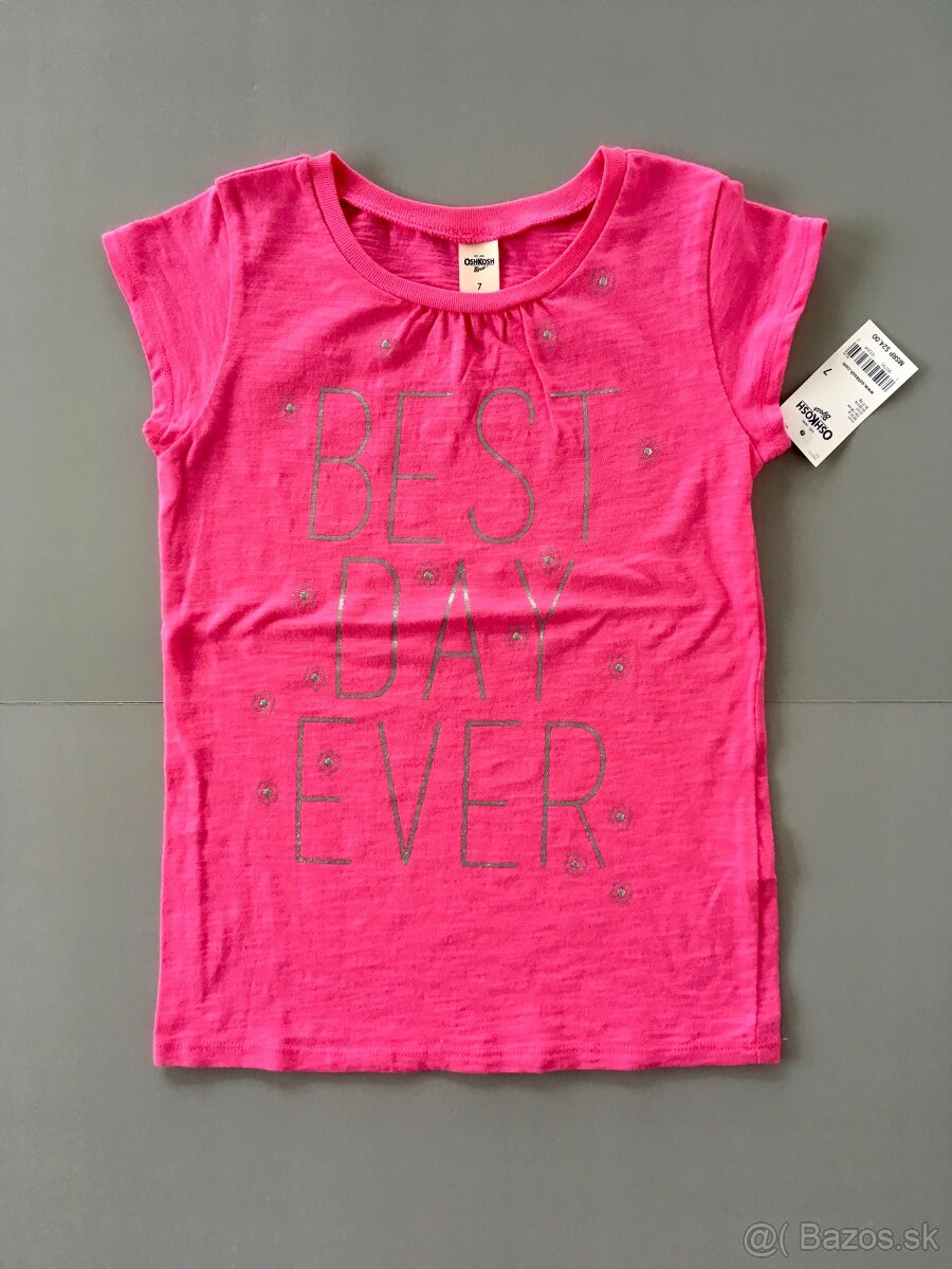 dievčenské tričká a šaty, velkosť 128