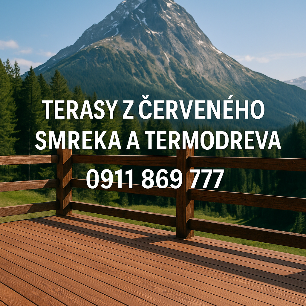 Terasy z červeného smreka a termodreva