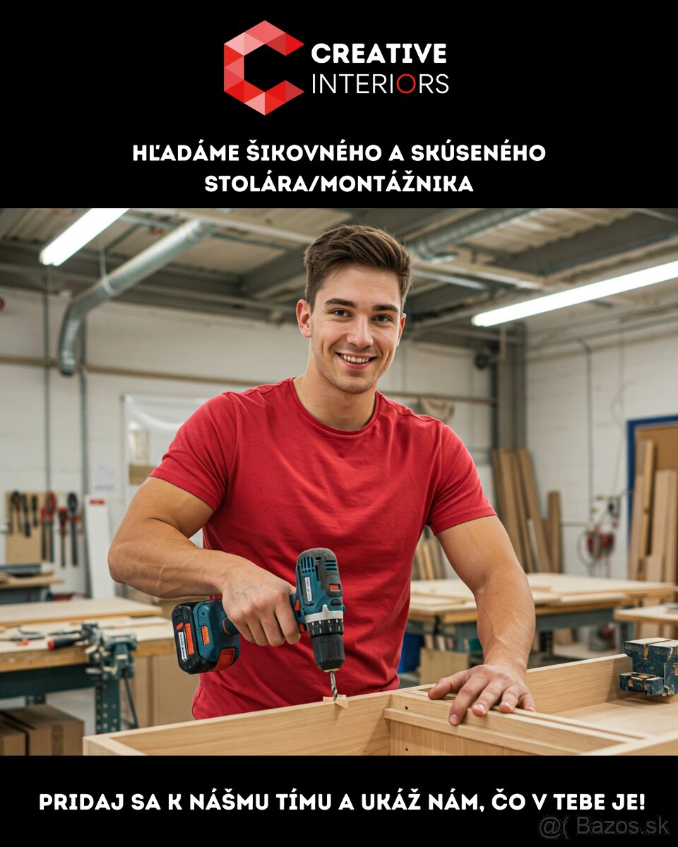 Hľadáme samostatného stolára – výroba a montáž nábytku (živn