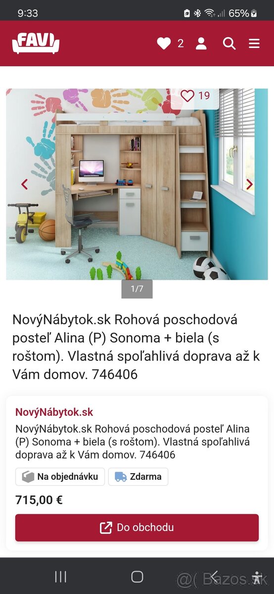 Detska poschodova posteľ