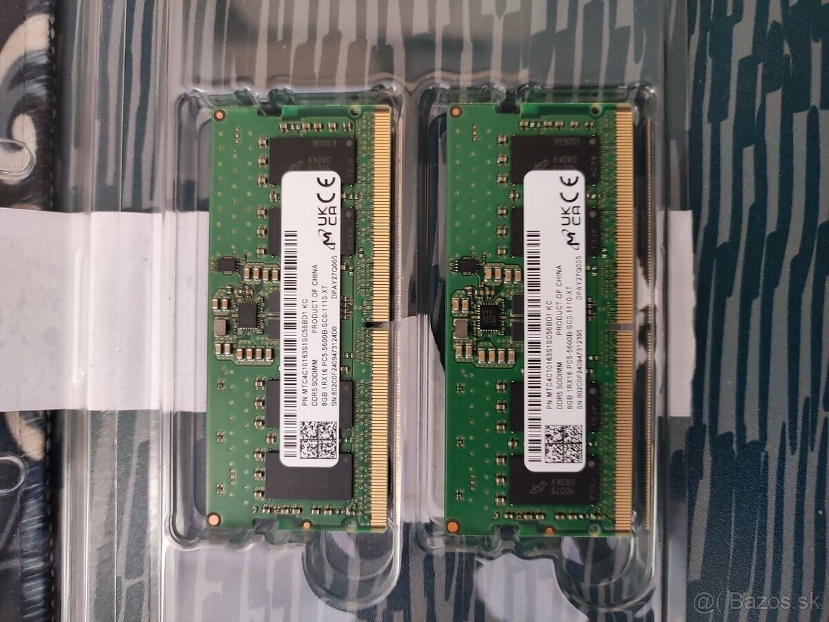 Predám RAM 16GB pre notebook, DDR5
