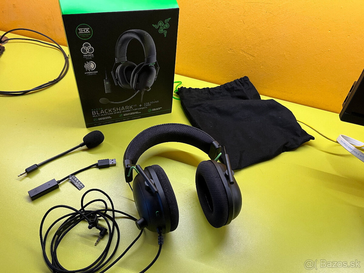 Predám slúchadlá RAZER s USB zvukovou kartou a mikrofónom