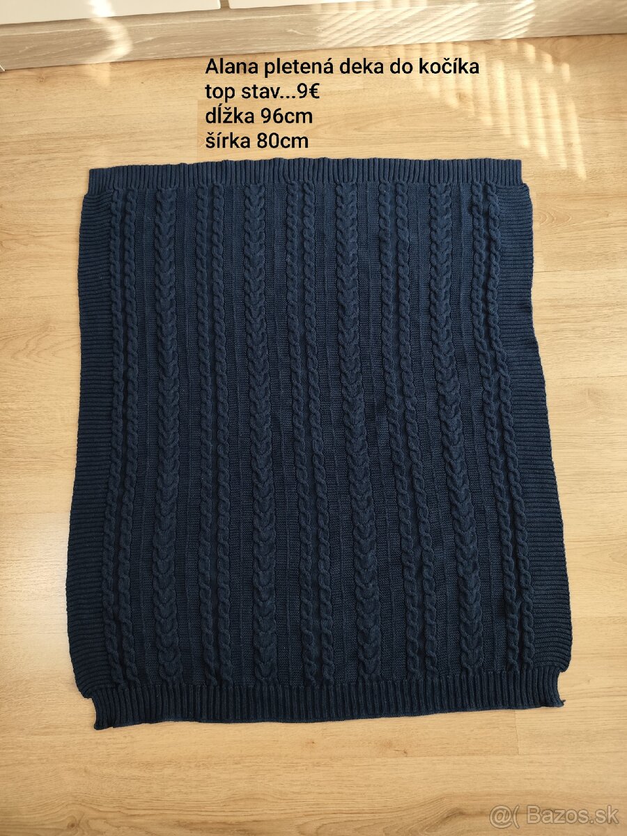 Pletená deka do kočíka