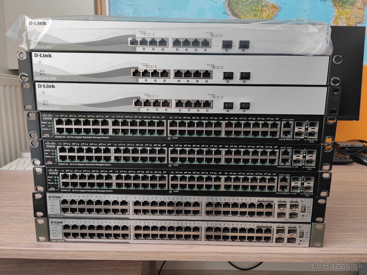 Switch Cisco SG500-52, D-Link DXS-1210-10TS / DGS-3100-48