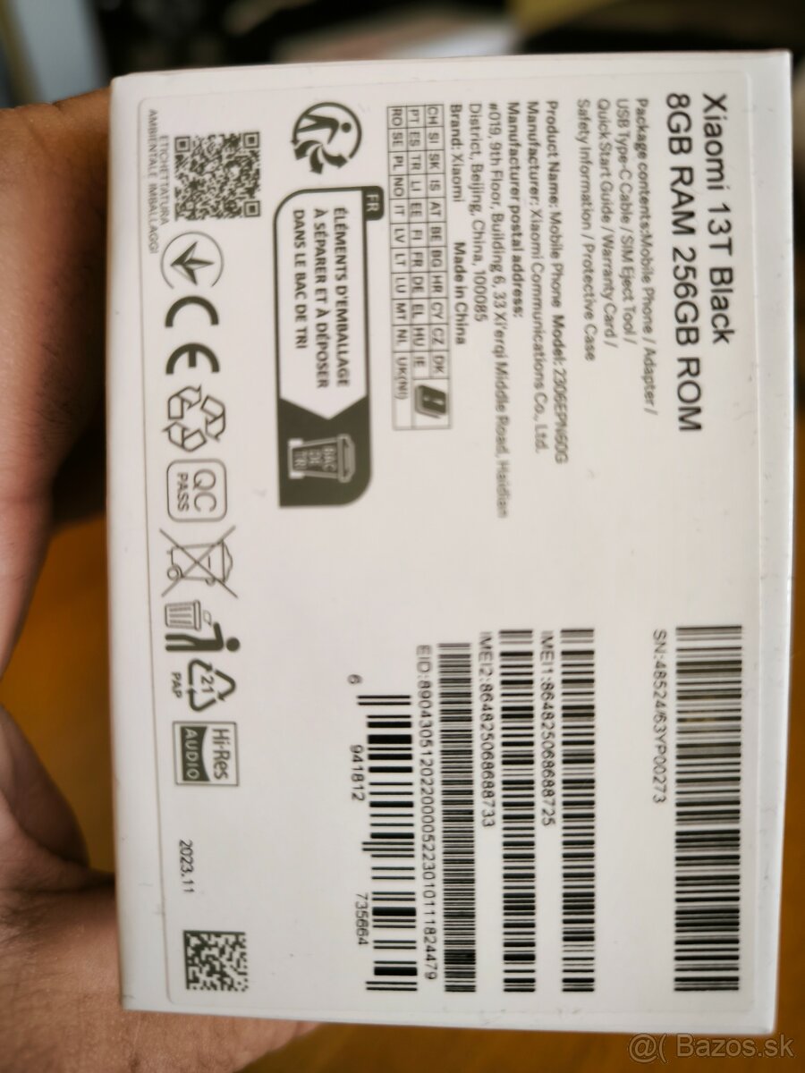 Xiaomi 13T black 8GB 256 Rom