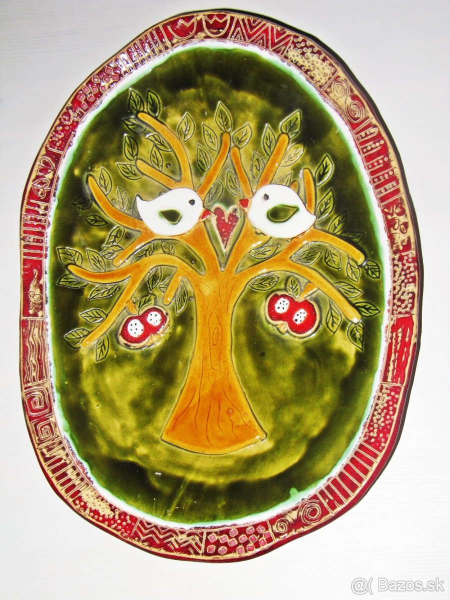 Misa - strom a vtáčiky, 46 cm x 34 cm