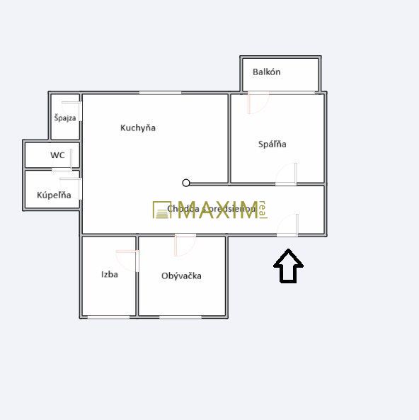 2- izbový byt prerobený na 3- izbový v mestskej časti Staré