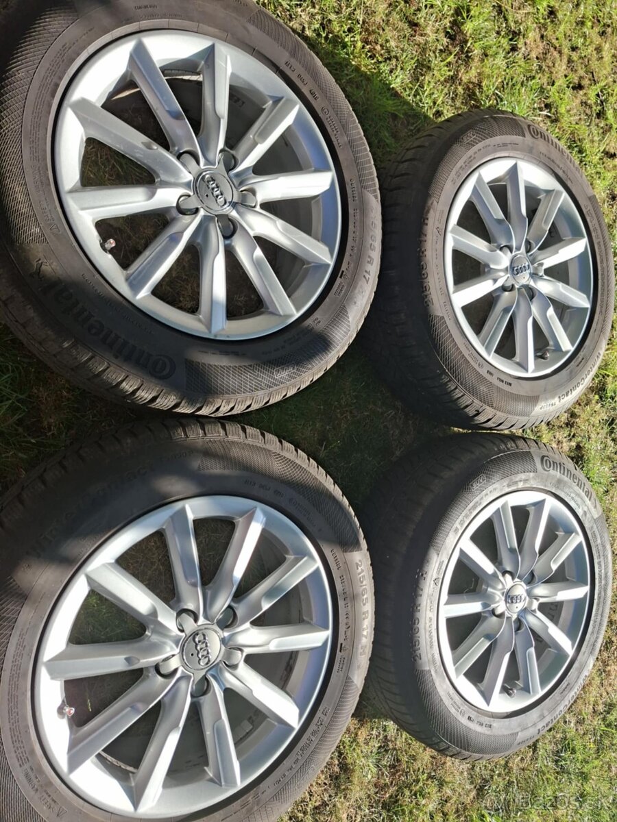 Zimne pneu Q3 audi 215/65r17 5x112 57.1 et43