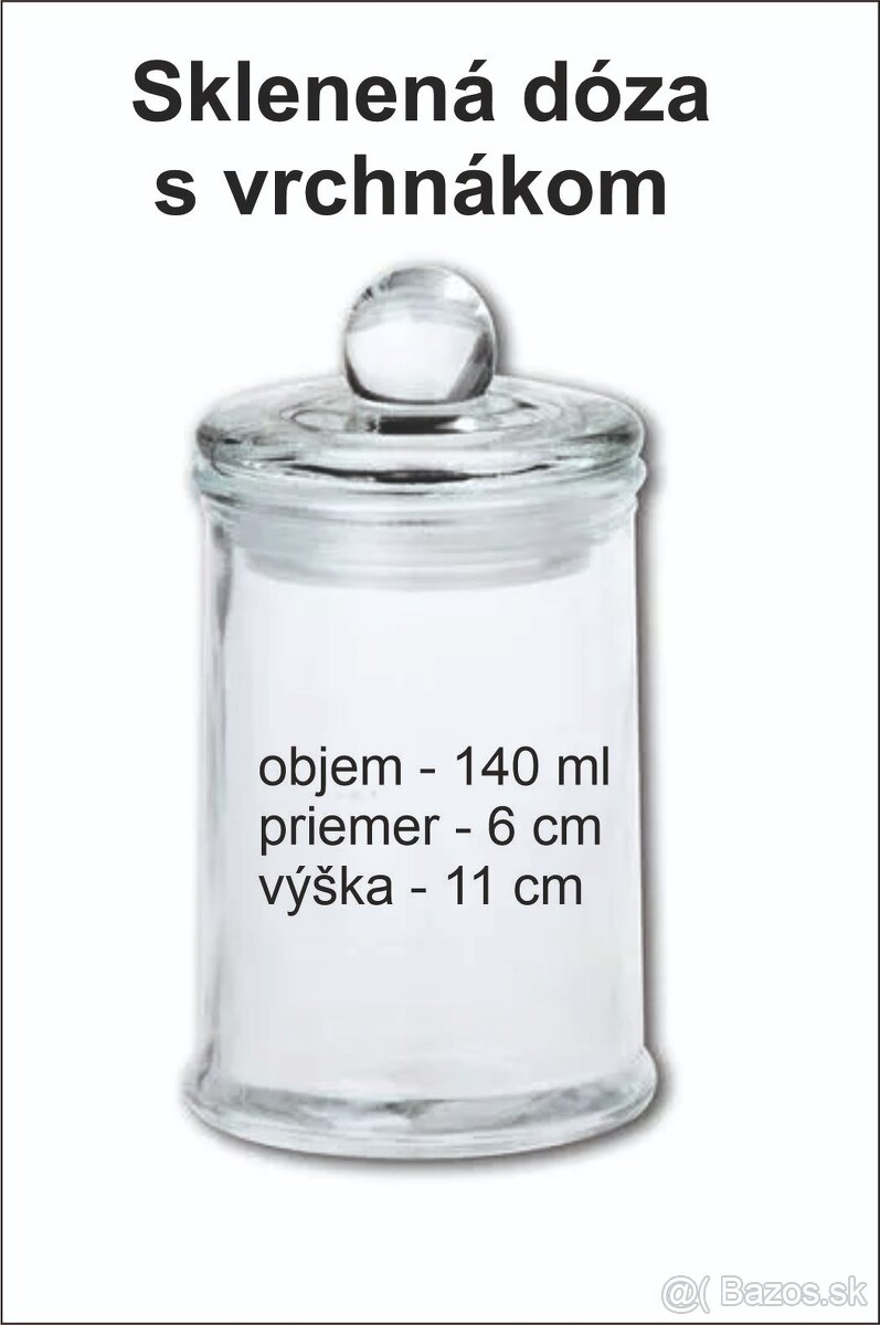 Sklenená dóza s vrchnákom