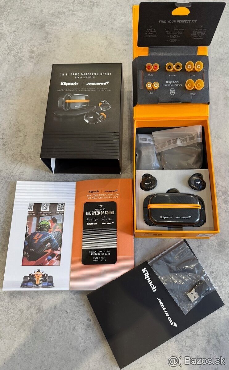Predám Klipsch T5 II True Wireless Sport McLaren limited-top