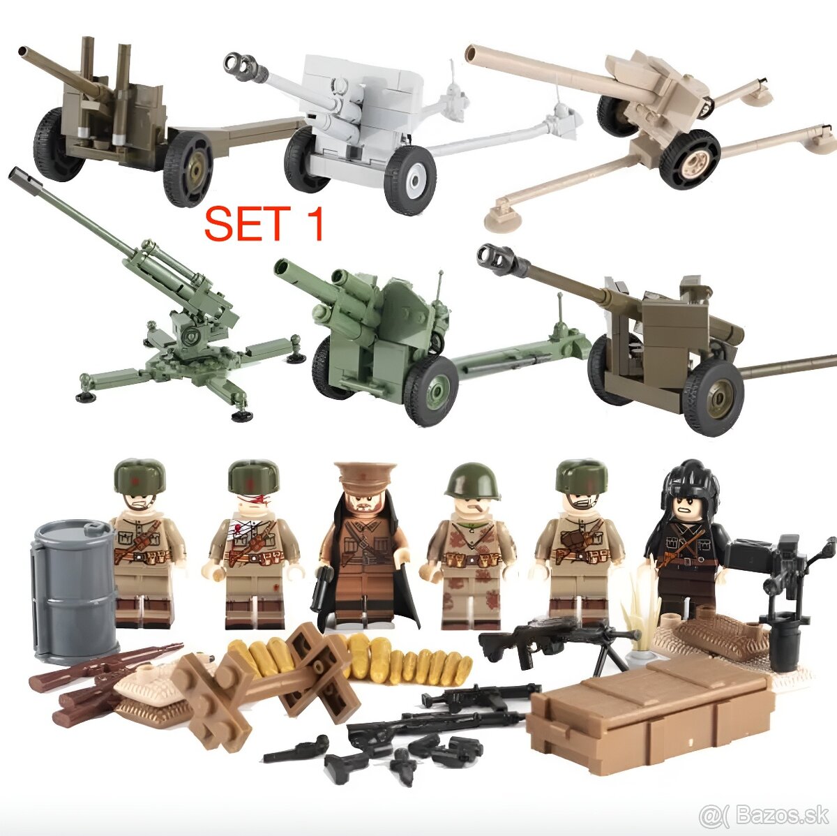 Rôzne sety vojakov 6 + doplnky - typ lego - nové