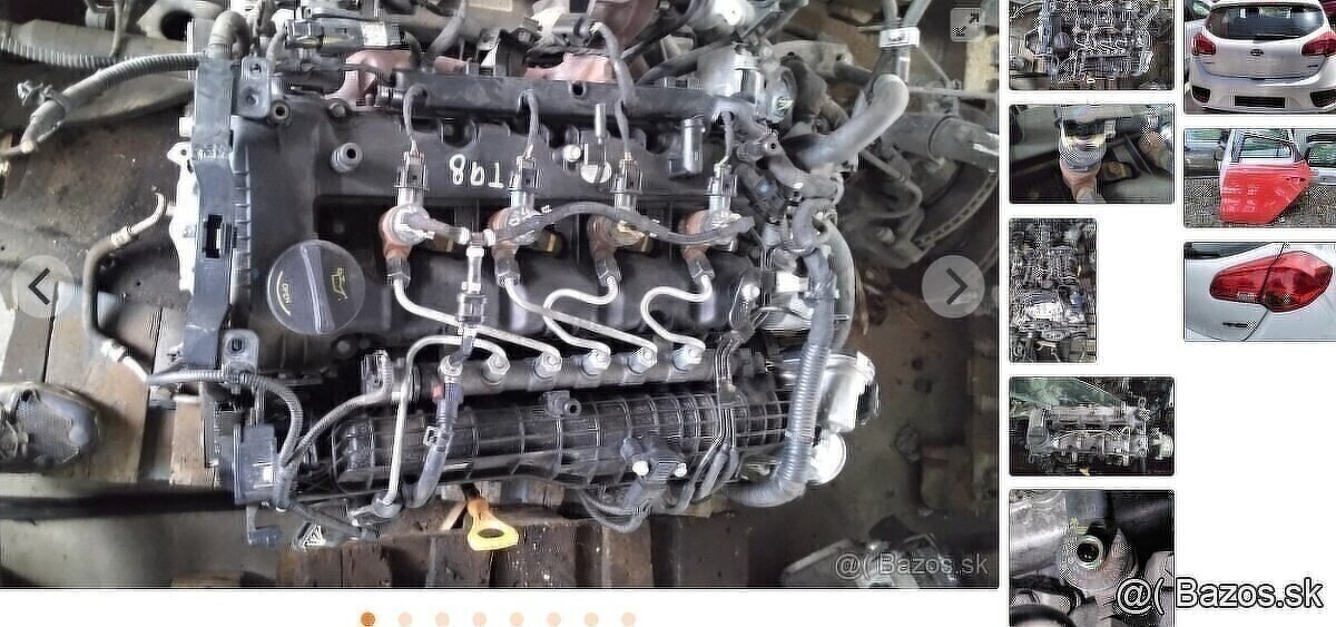 Predám DVERE, MOTOR D4FC KIA CEED 1.4 CRDI 2015 TRYSKY 04451