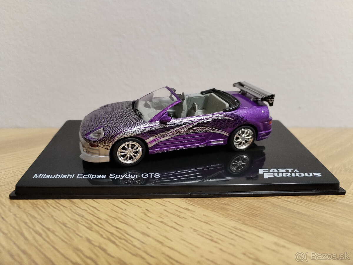 Predám model Mitsubishi Eclipse Spyder 1:43 Fast & Furious