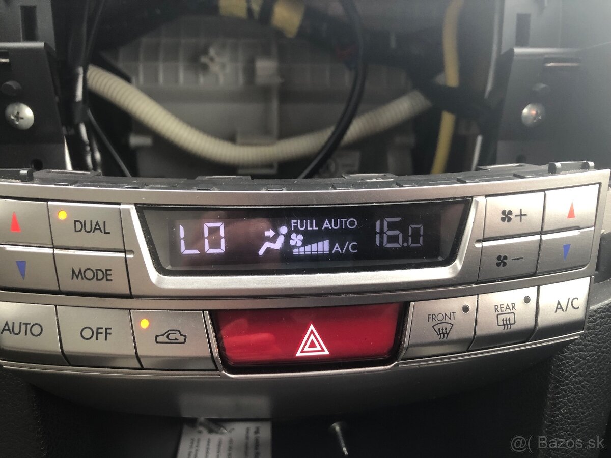 Subaru Outback ovládanie klimatizácie
