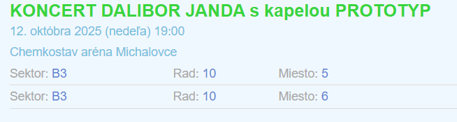 KONCERT DALIBOR JANDA s kapelou PROTOTYP - MICHALOVCE