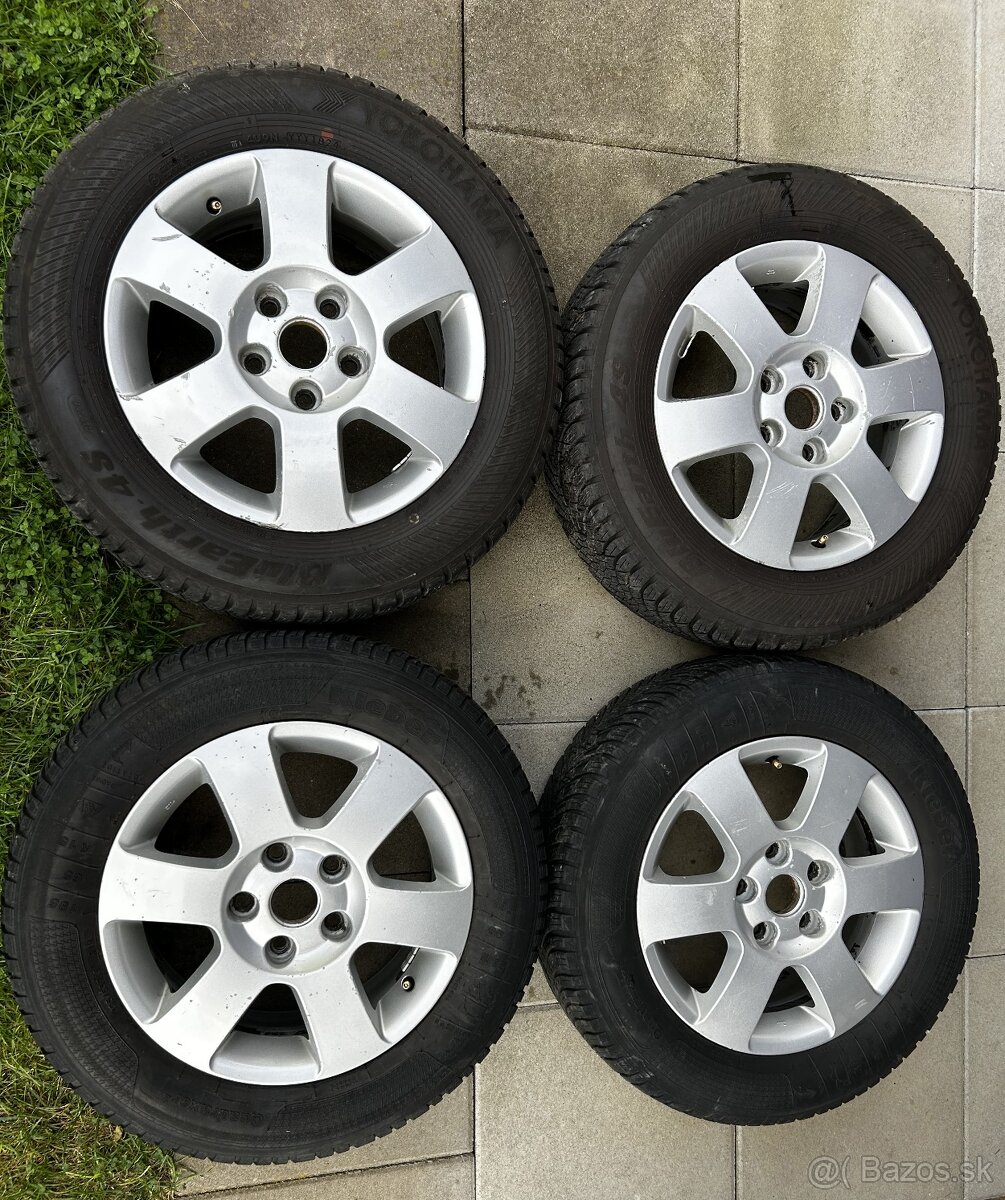 R15 Disky škoda + celoročné pneu