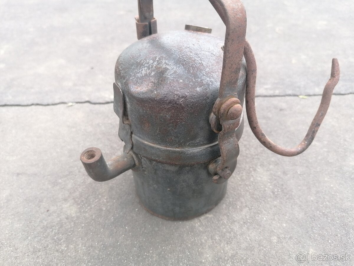 Predám starožitná karbidová lampa