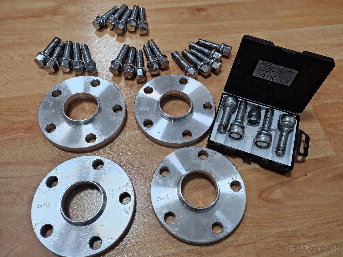 Rozširovacie duralove podložky 5x112 diera 57,1