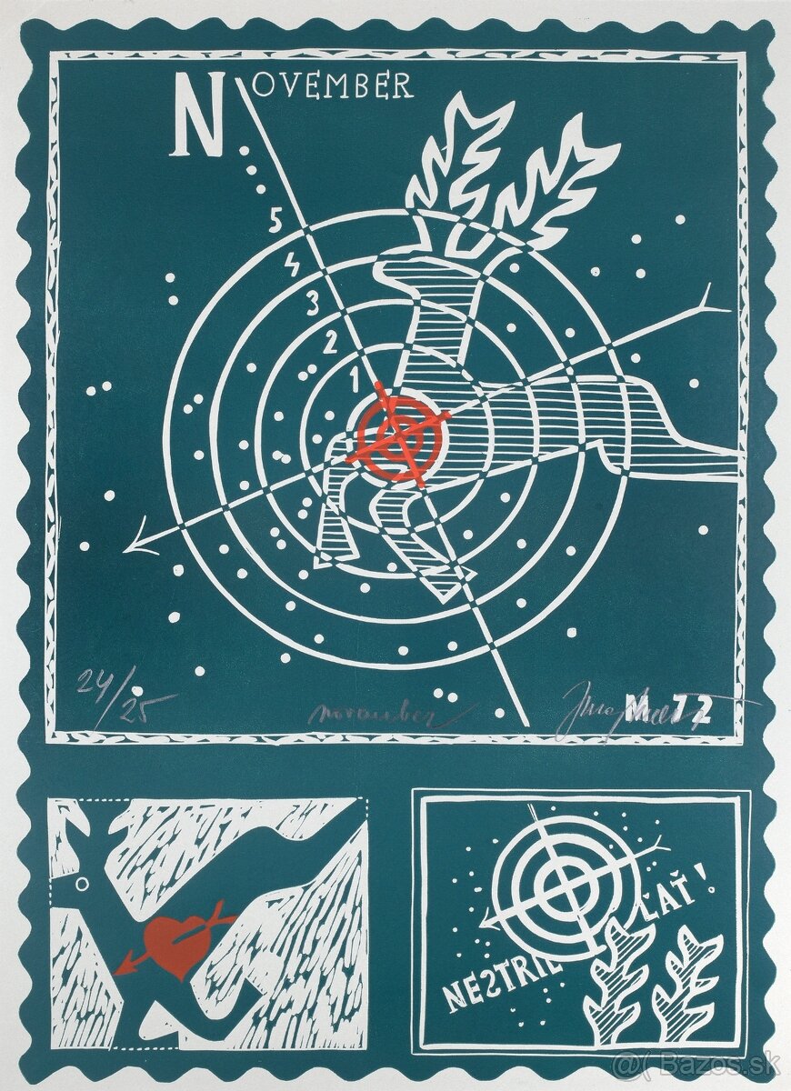 Juraj Meliš: November (linorez)