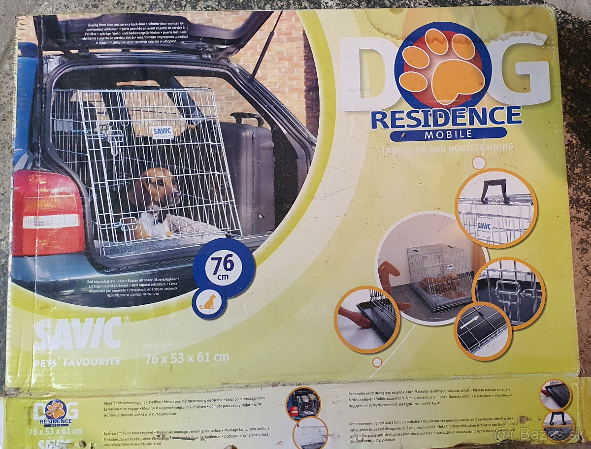 SAVIC dog residence mobile 76 cm, prepravná klietka pre psa