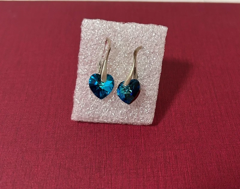 Swarovski srdce 10 mm - striebro