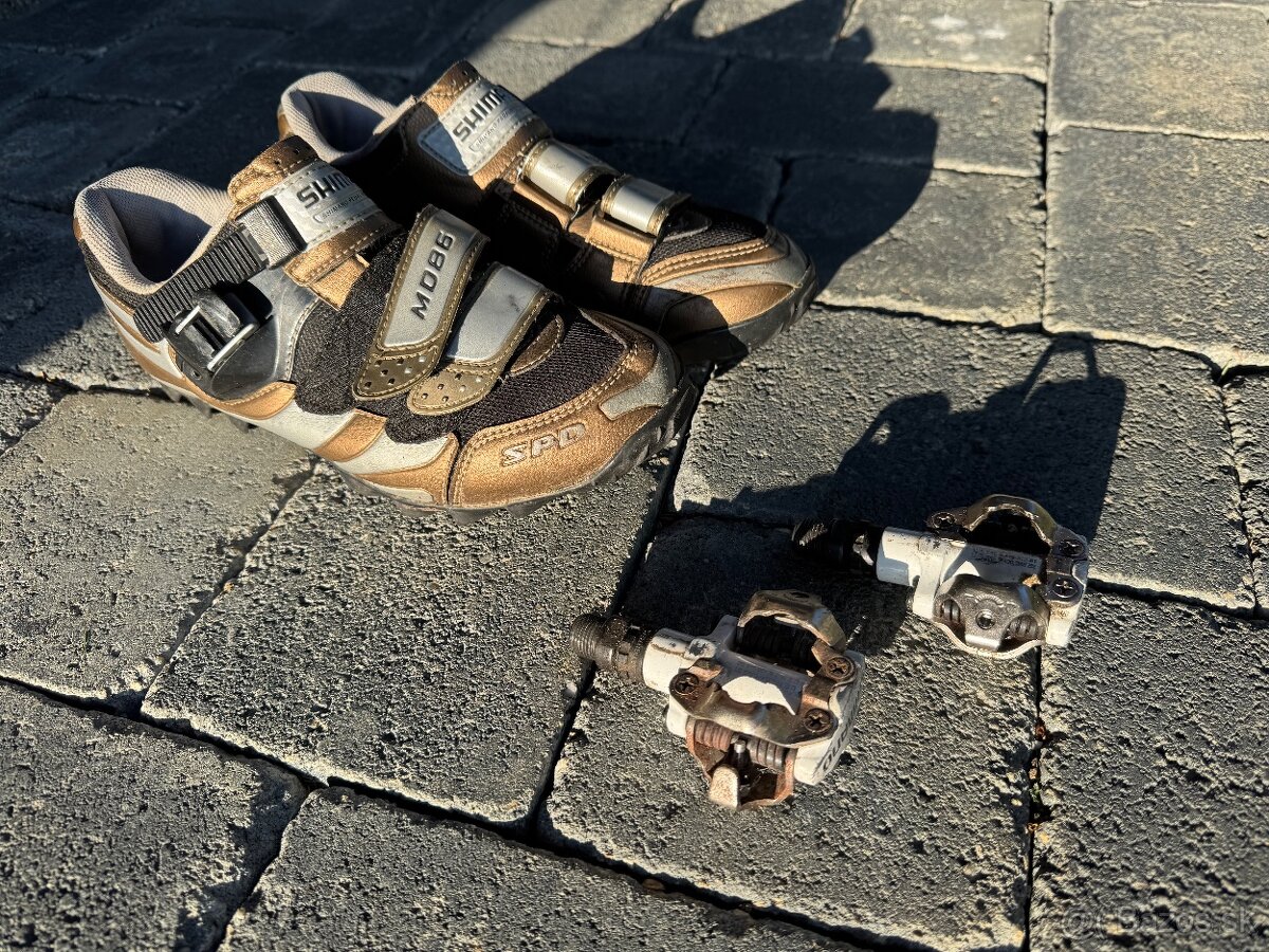 tretry shimano m086 eu39 spd + pedale
