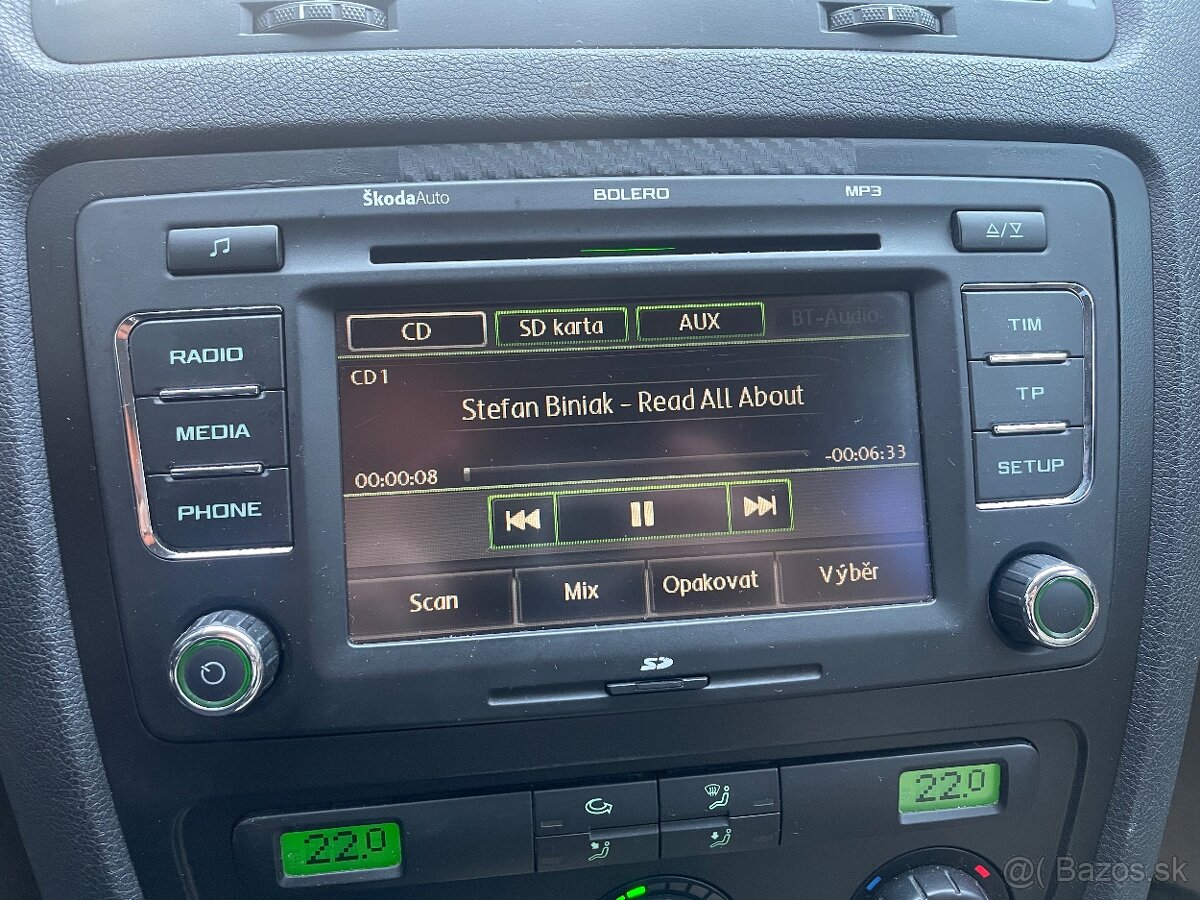 📻 Škoda Bolero rádio – CD, SD, AUX