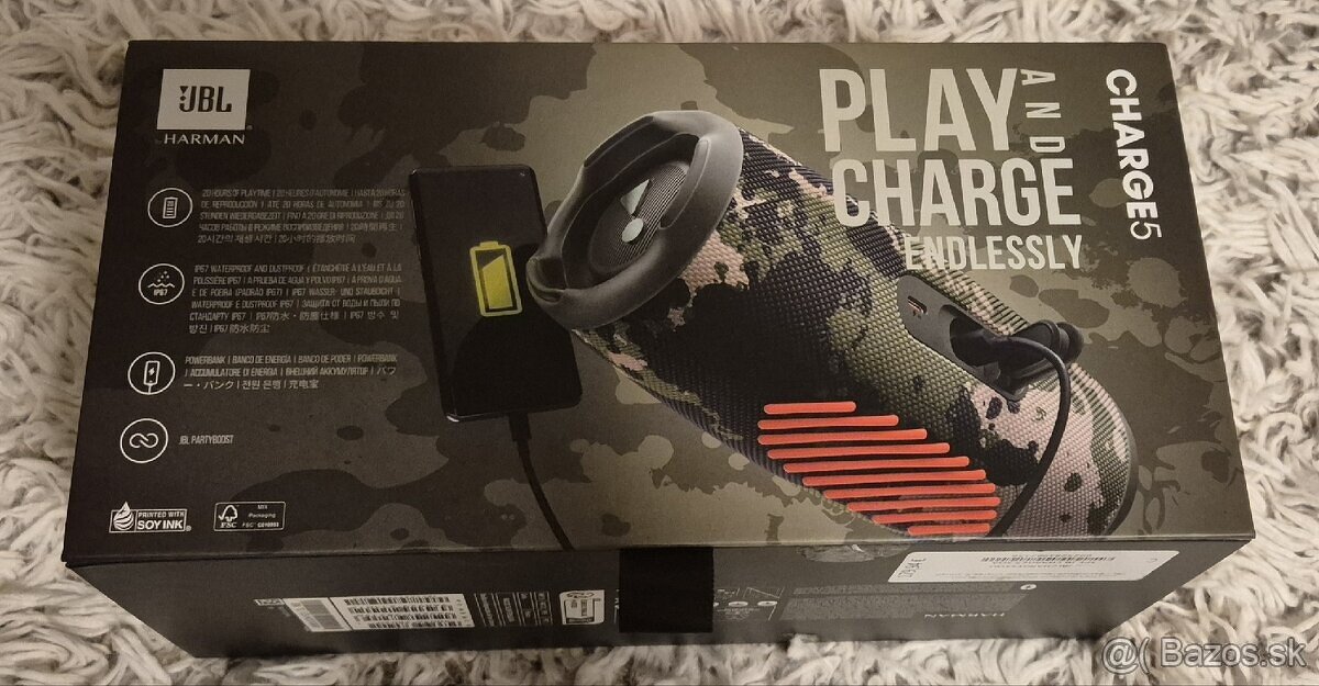 JBL CHARGE 5 SQUAD čisto nový v záruke