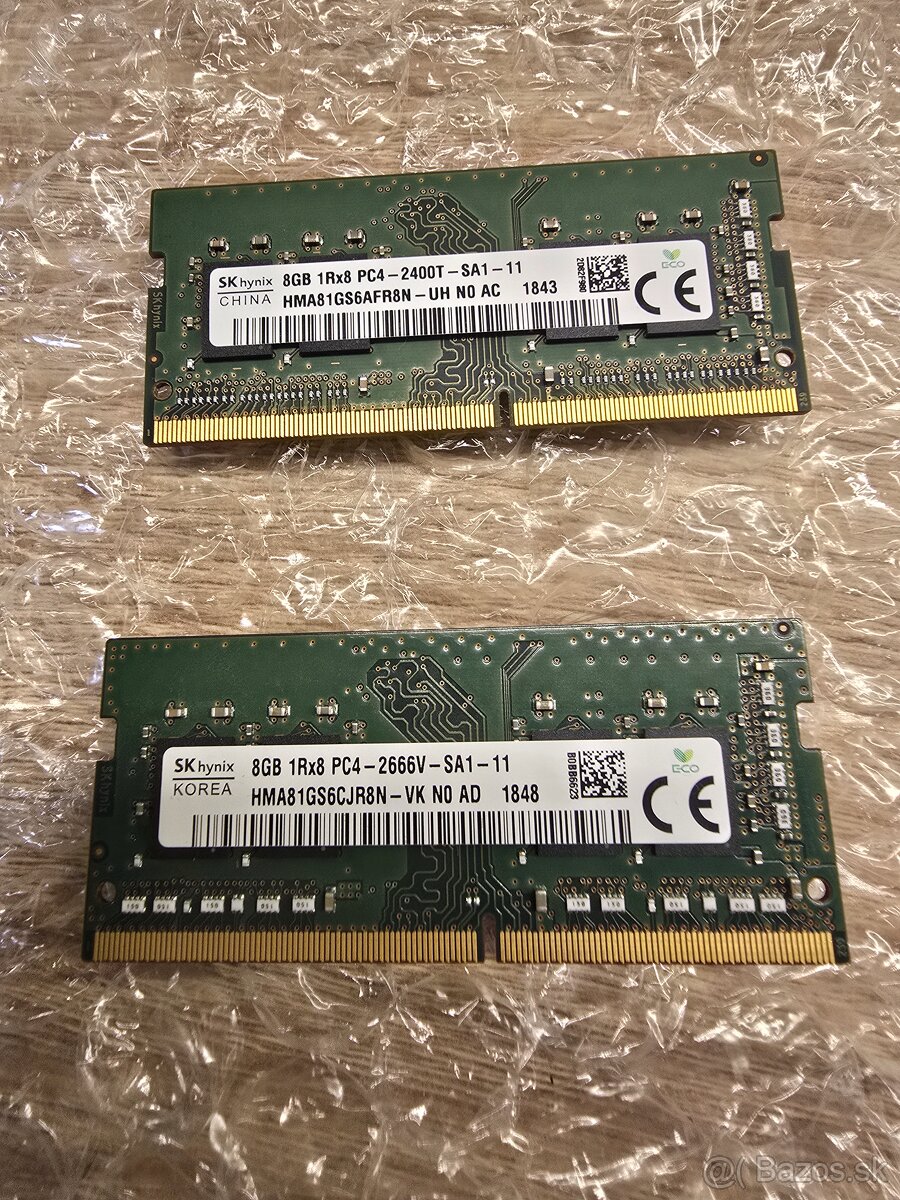 Pamäť RAM Hynix 8gb HMA81GS6CJR8N