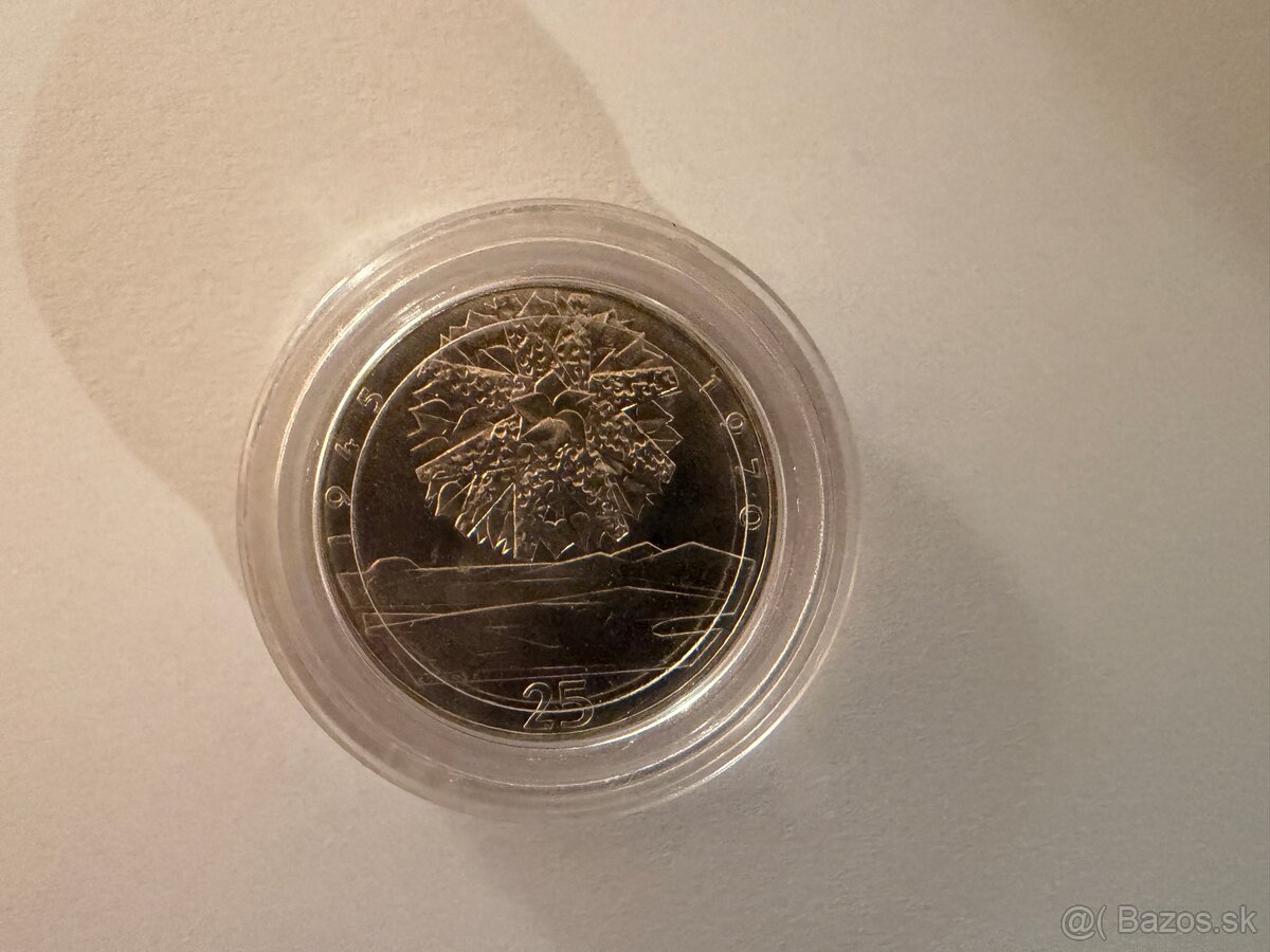 25 Kčs 1945 - 1970 - 25. výročie oslobodenia (Ag 500/1000)
