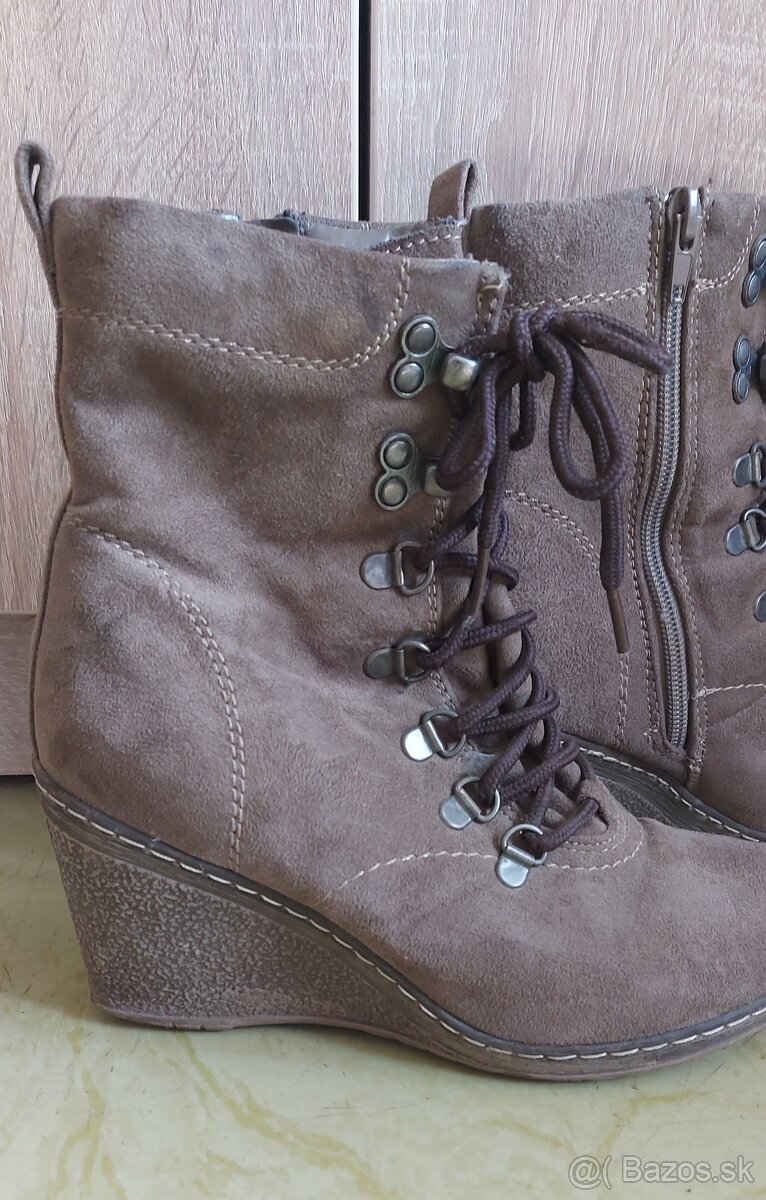 Zateplené členkové topánky