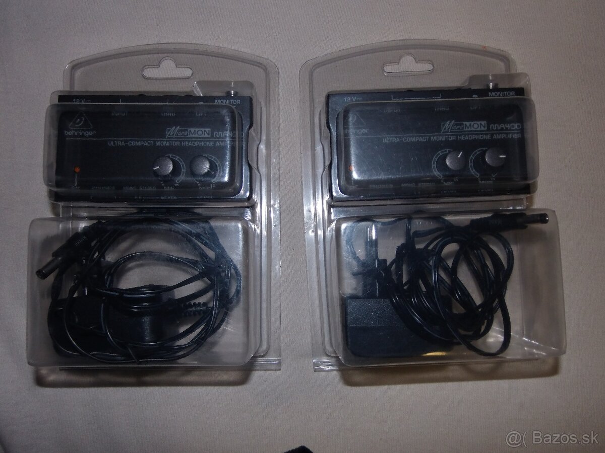 Slúchadlové zosilňovače HA400, MA400