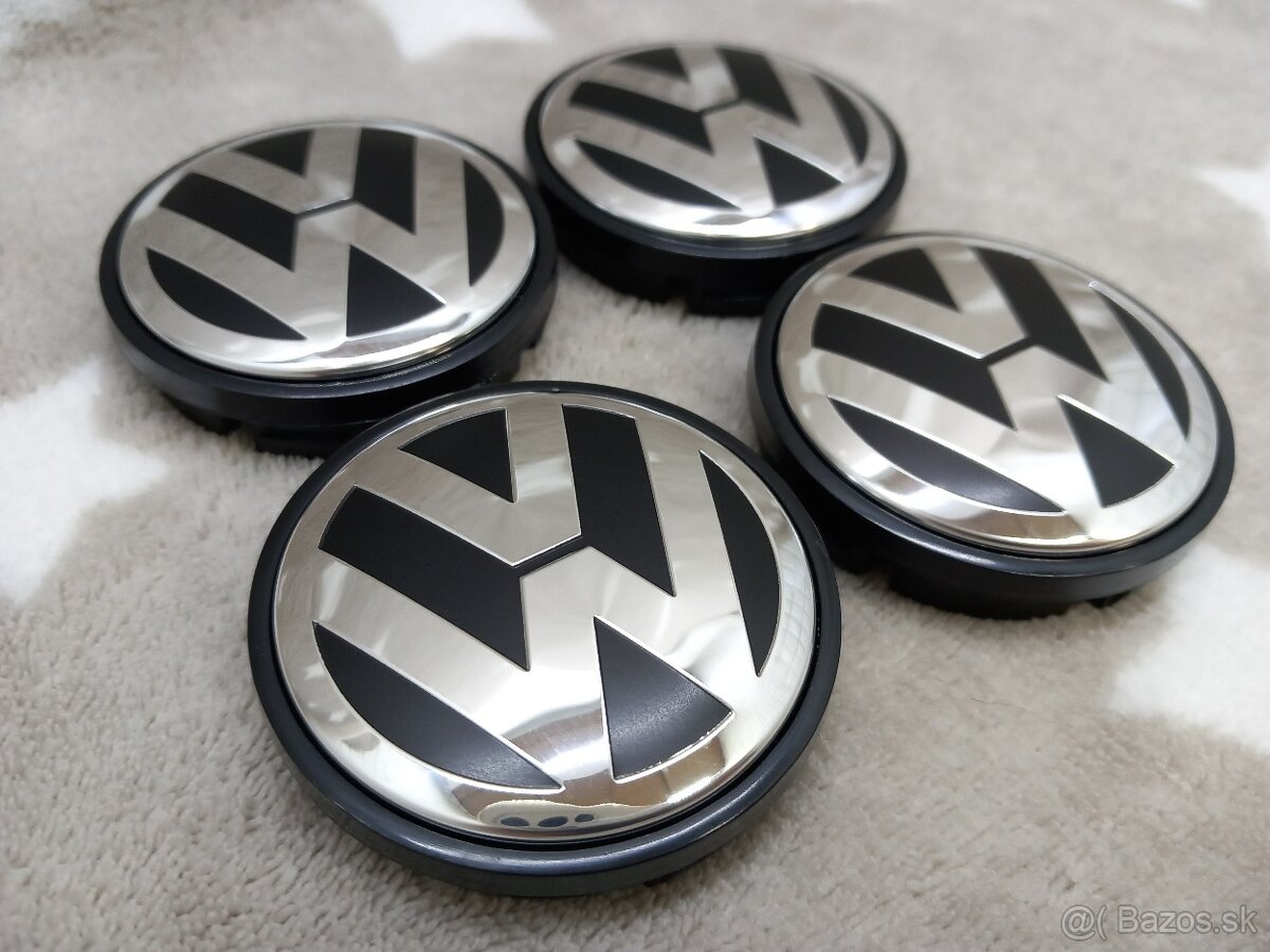 Středové krytky Vw, 56x52mm chrom logo