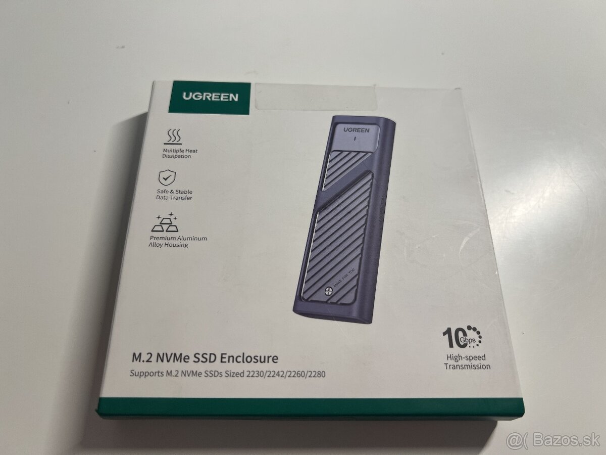#L0354 Externý box pre M.2 NVMe SSD UGREEN (10 Gbps)