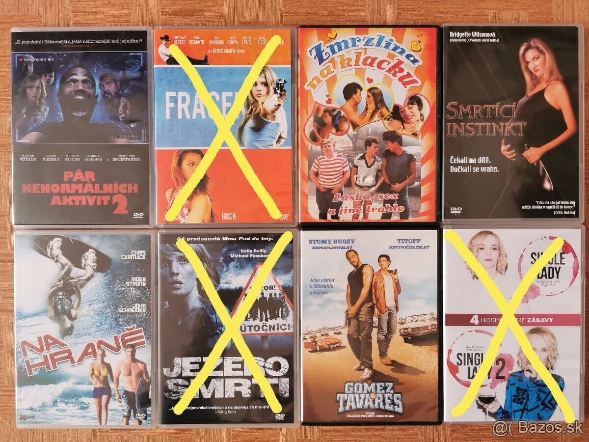 DVD zlacnené na 0,5€