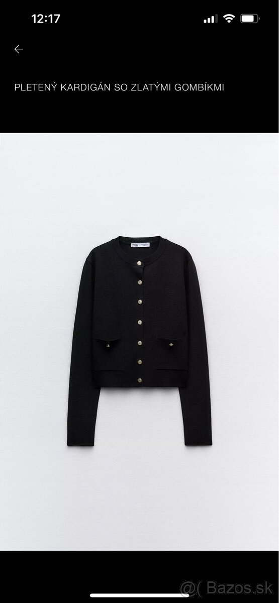 Zara čierny sveter, cardigan S