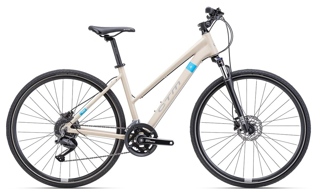 Dámsky krosový bicykel CTM Bora 2.0 2024 matná béžovávetlá