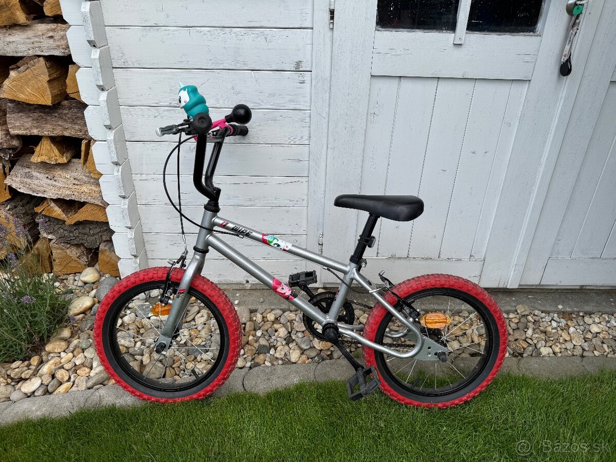 Detský bicykel BMX Wipe 500 16" sivý