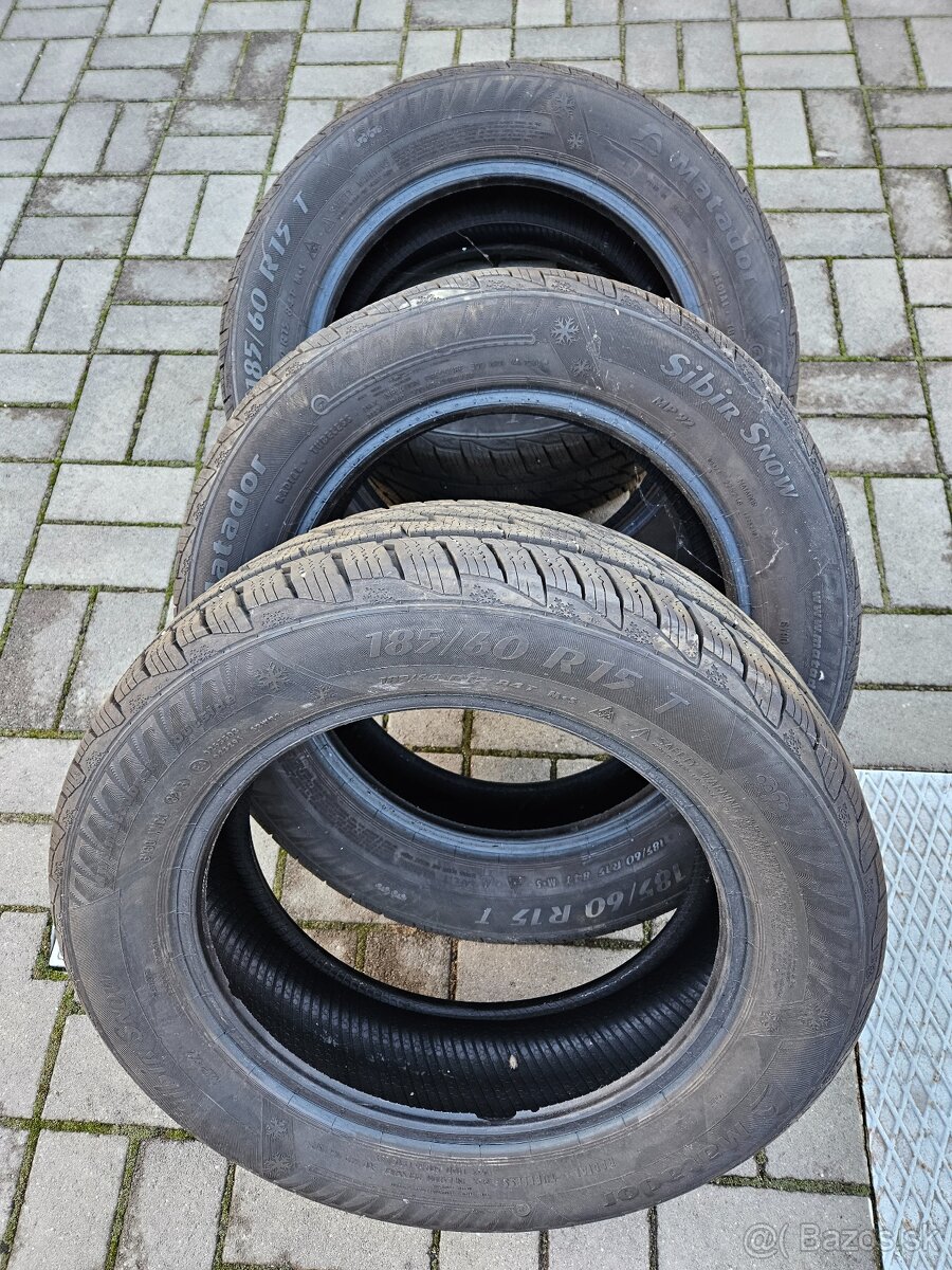 Predám zimné pneu 185/60R15 Matador