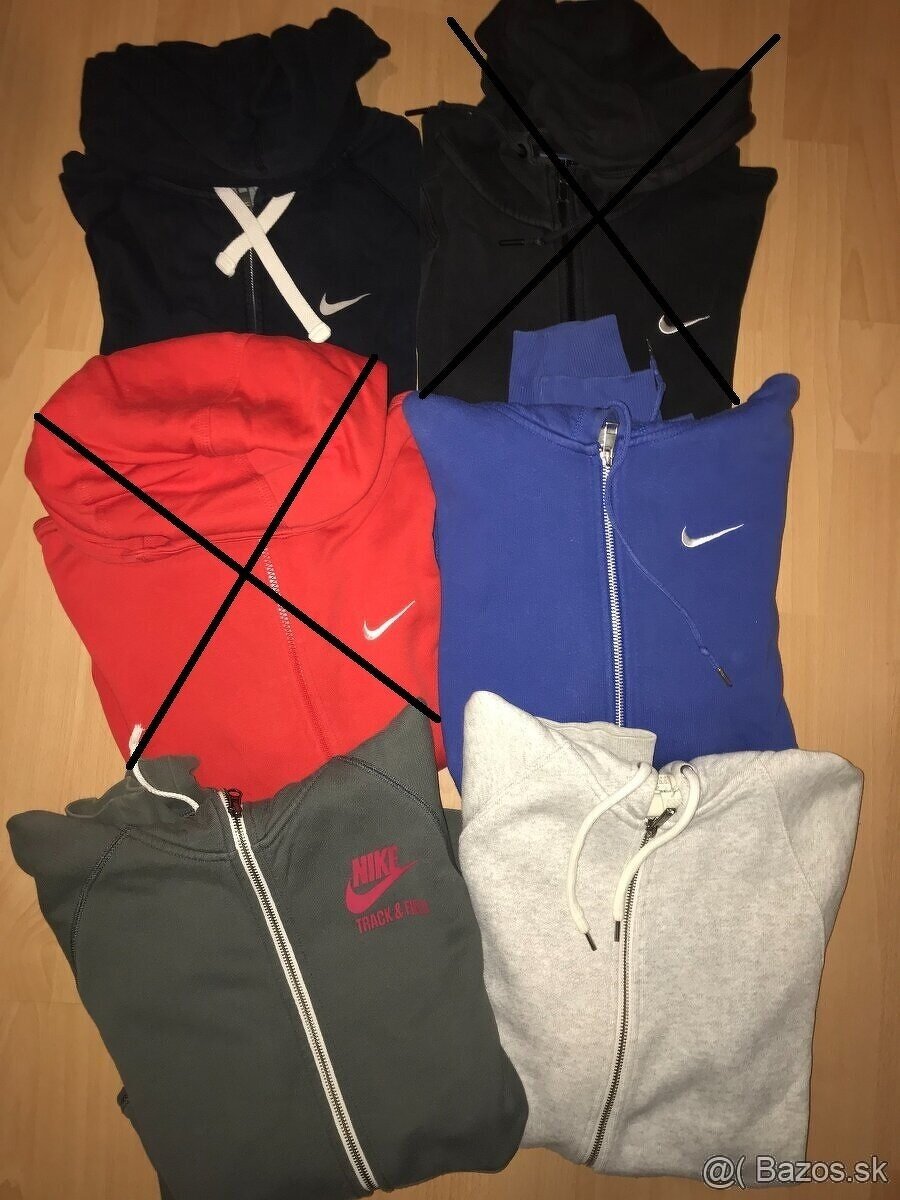 MIKINY NIKE a H&M, veľ. S a M