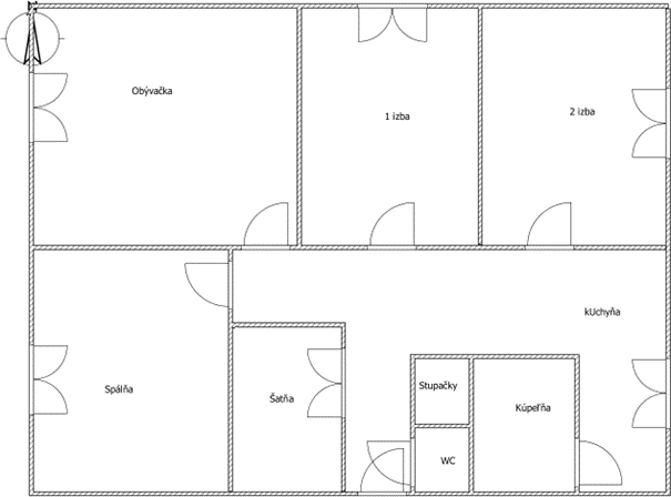 4 izbový byt na predaj v Komárne