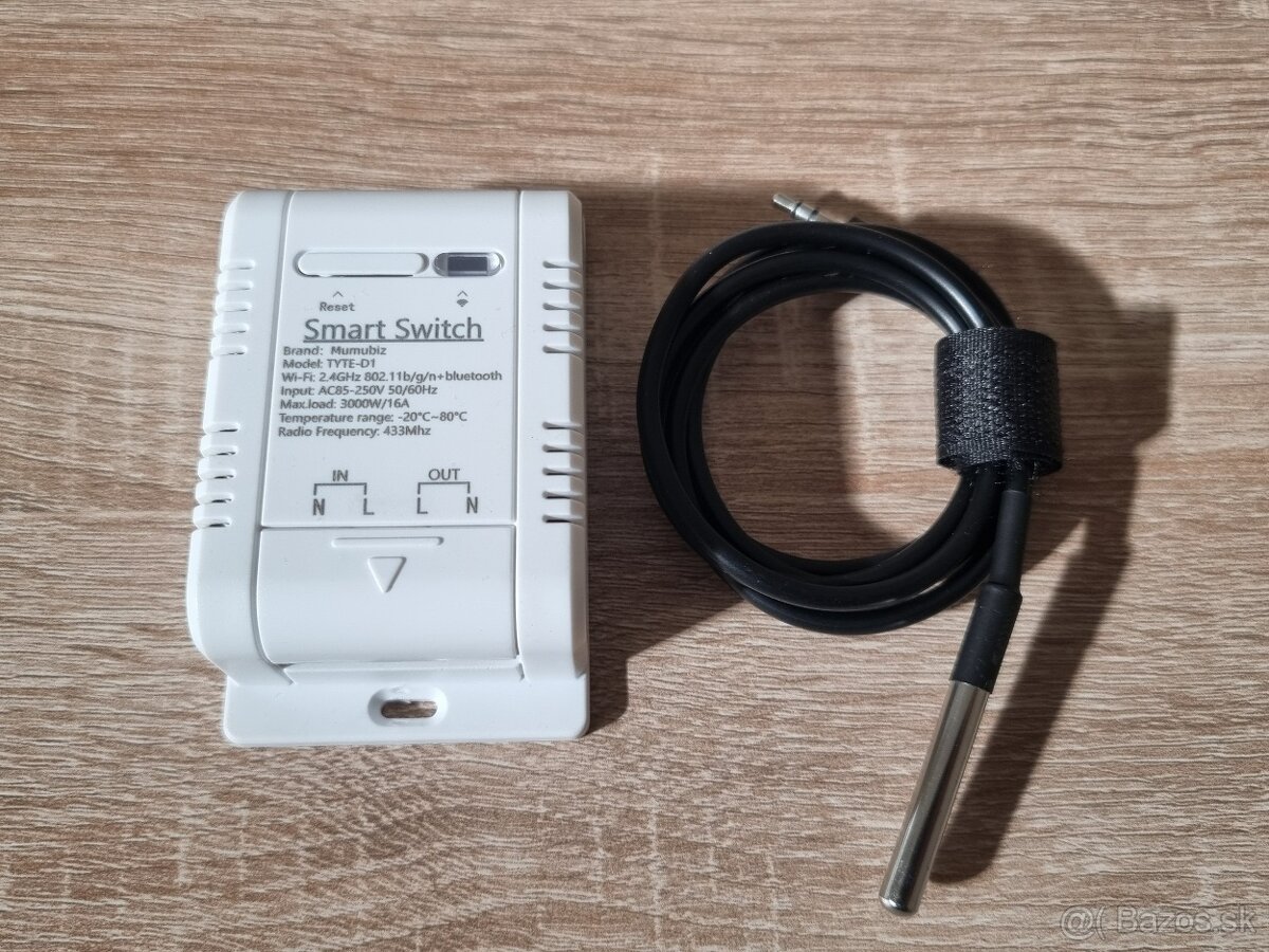 WiFi snímač teploty, smart switch