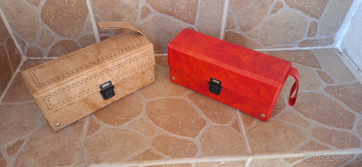 Retro vintage Kufrik box na mc kazety Nové