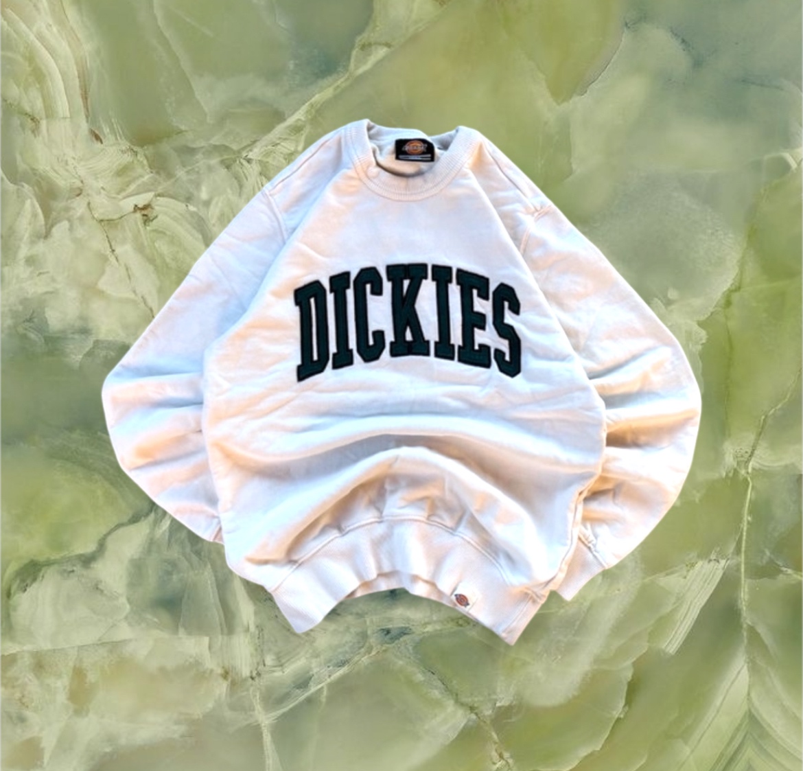 Dickies biela mikina s logom | Veľkosť S | Unisex