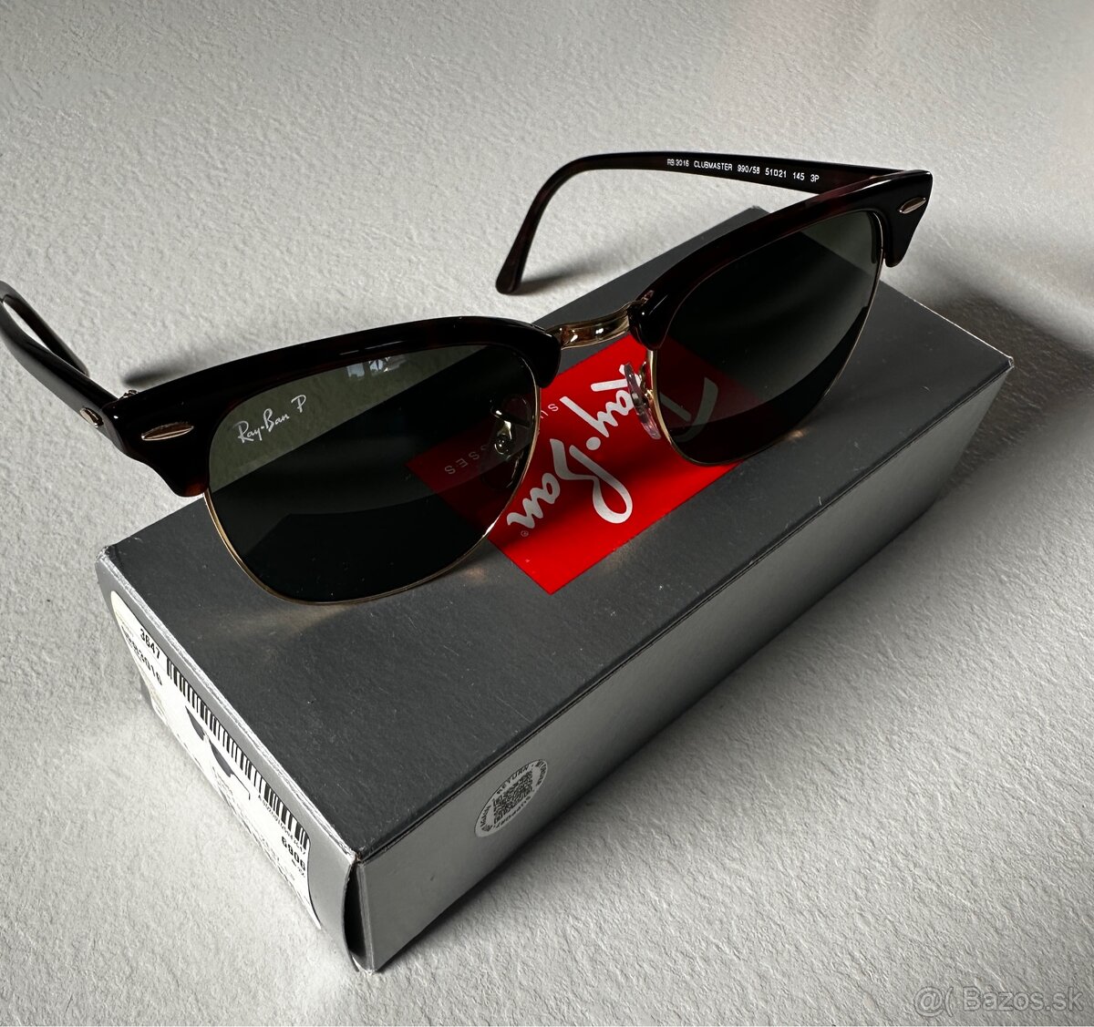 RAY-BAN clubmaster Red Havana G-15 Green Polarizačné